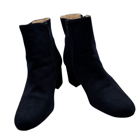 Nine West Navy Blue Ankle Booties with Side Zipper Size 9 - Picture 8 of 9
